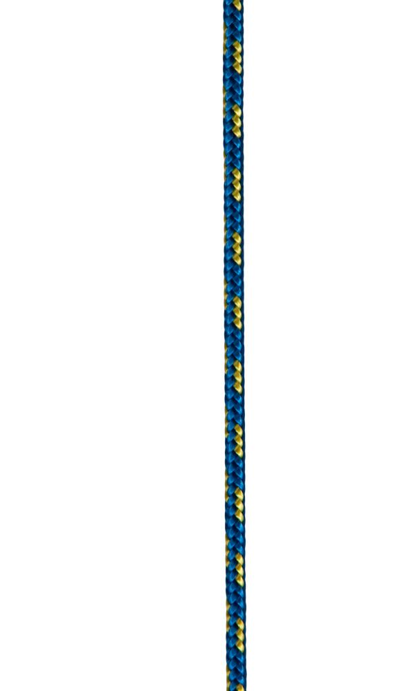Pomocná šňůra - power cord - 3 mm - modrá/žlutá