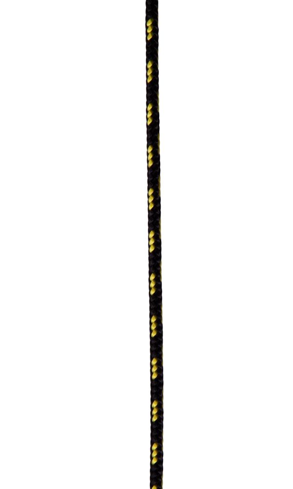 Pomocná šňůra - power cord - 3 mm - černá/žlutá