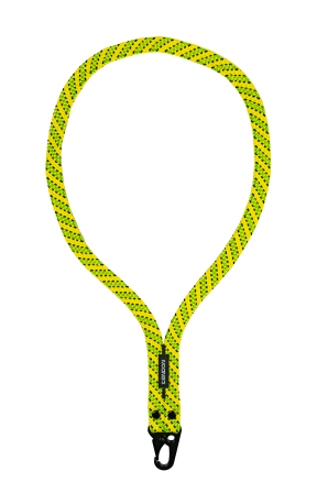 Tendon dlouhá klíčenka z opletu - zelenožlutá